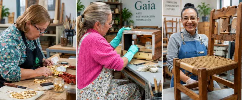 Técnicas avanzadas de restauración: dorado, conservación y rejilla