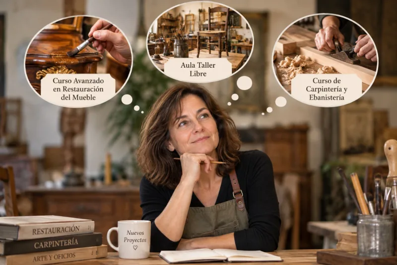 Opciones para continuar aprendiendo restauración de muebles