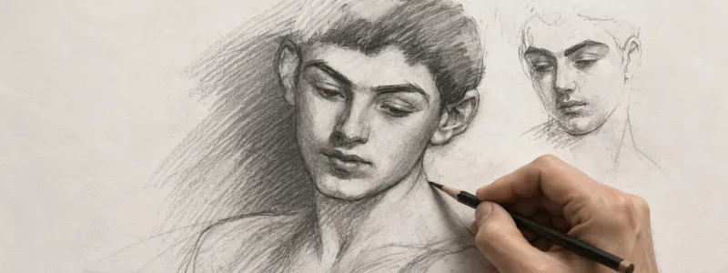 Exploración del retrato mediante el dibujo a lápiz