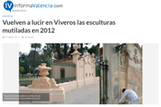 InformaValencia.com - Vuelven a lucir en Viveros las esculturas mutiladas en 2012