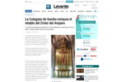 Levante - La Colegiata de Gandia restaura el retablo del Cristo del Amparo